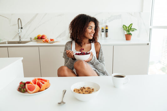 Woman eating food 